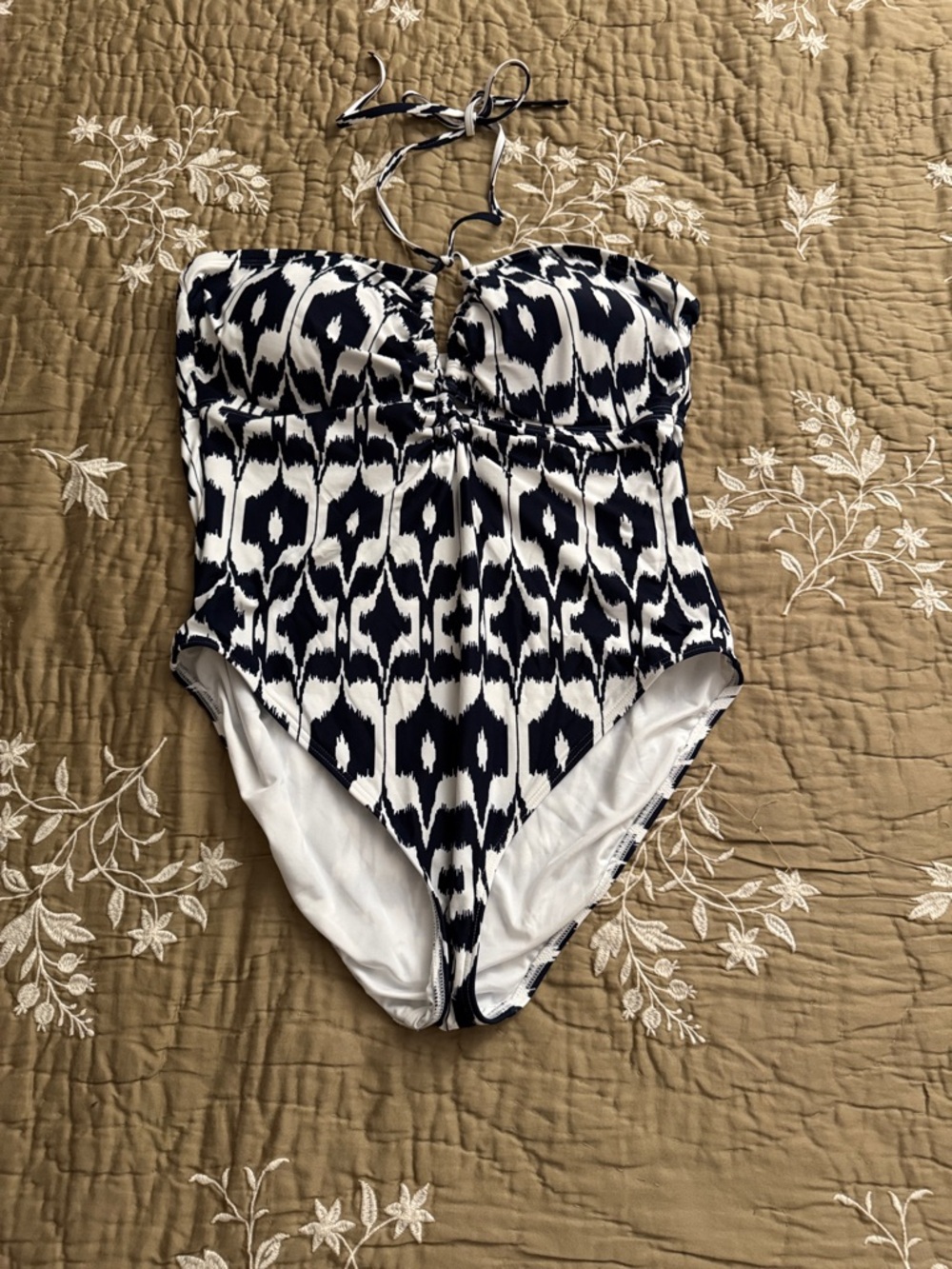 LOFT Black and White Ikat One-Piece Swimsuit - NEVER WORN